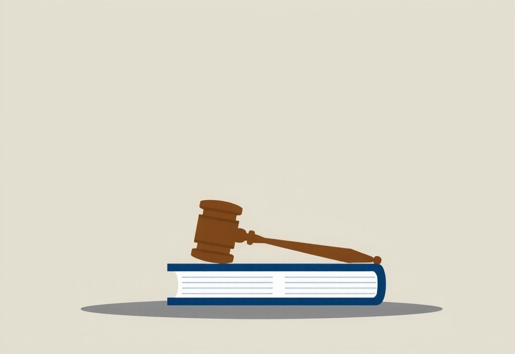 Illustration of a gavel and law books, symbolizing legal jurisdiction