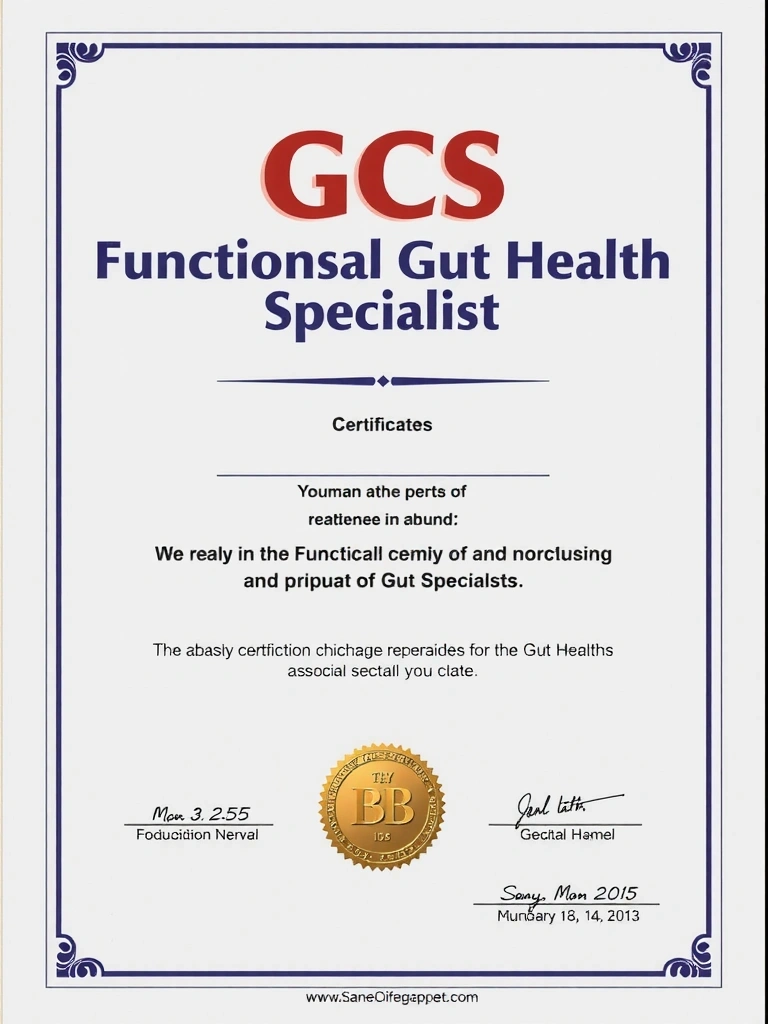 Zertifikat: Spezialist für Funktionelle Darmgesundheit