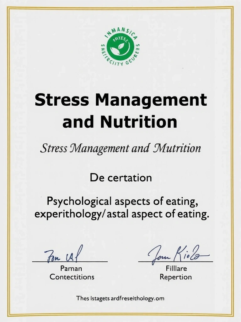Zertifikat: Stressmanagement und Ernährung